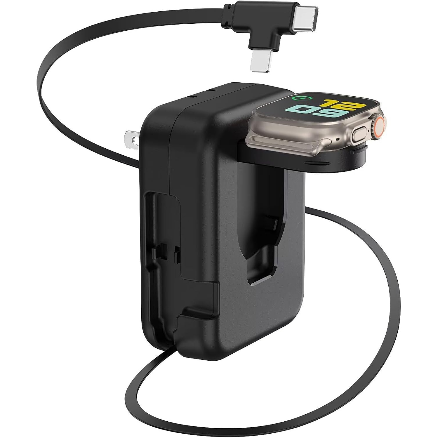 Apple Watch and Phone Beacoo 3-in-1 Retractable Wall Charger for $8.99
