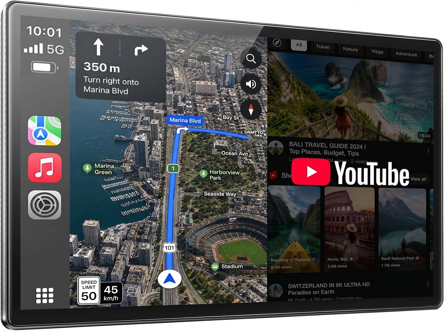 Lamtto Portable Carplay Screen with Backup Camera for $111.99 Shipped