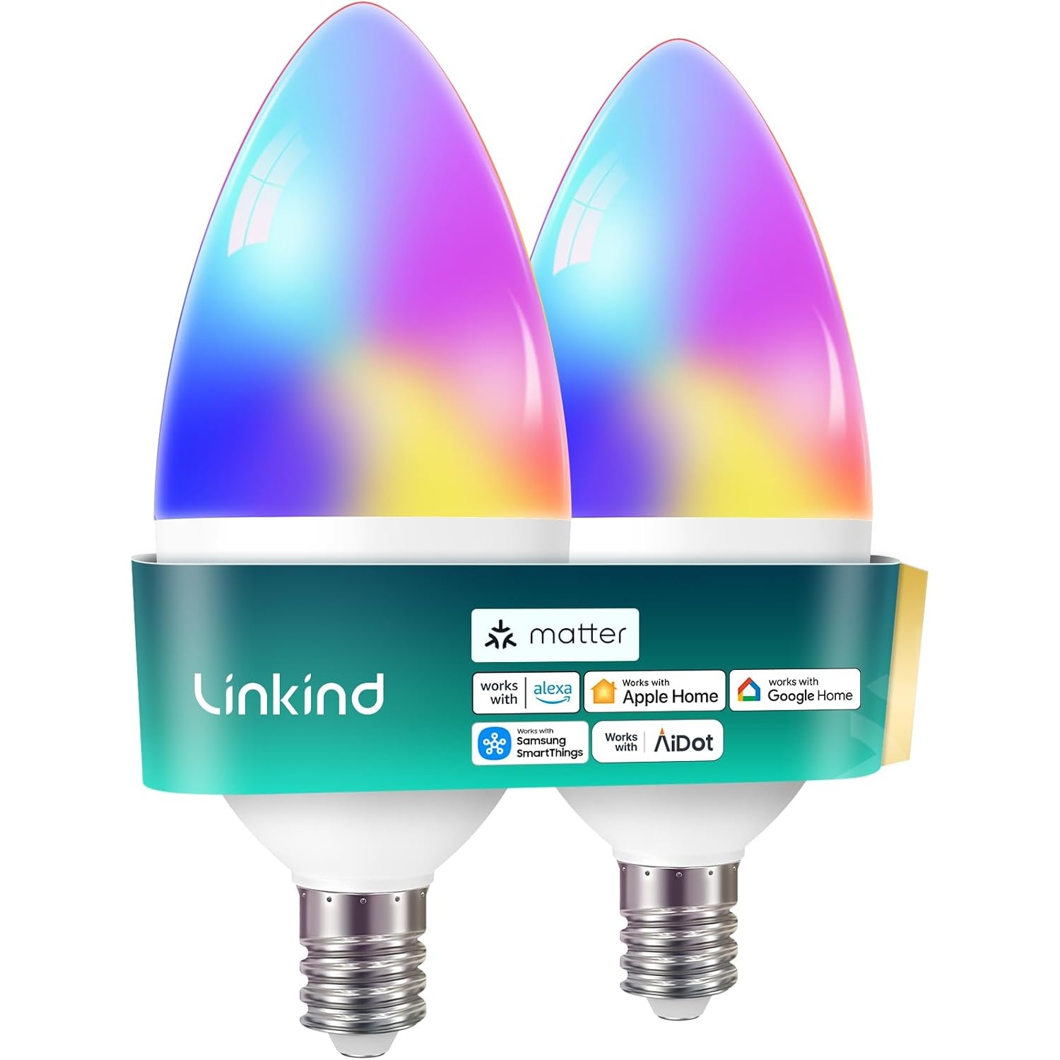 Linkind Matter E12 Led Smart Bulb 2 Pack for $9.99