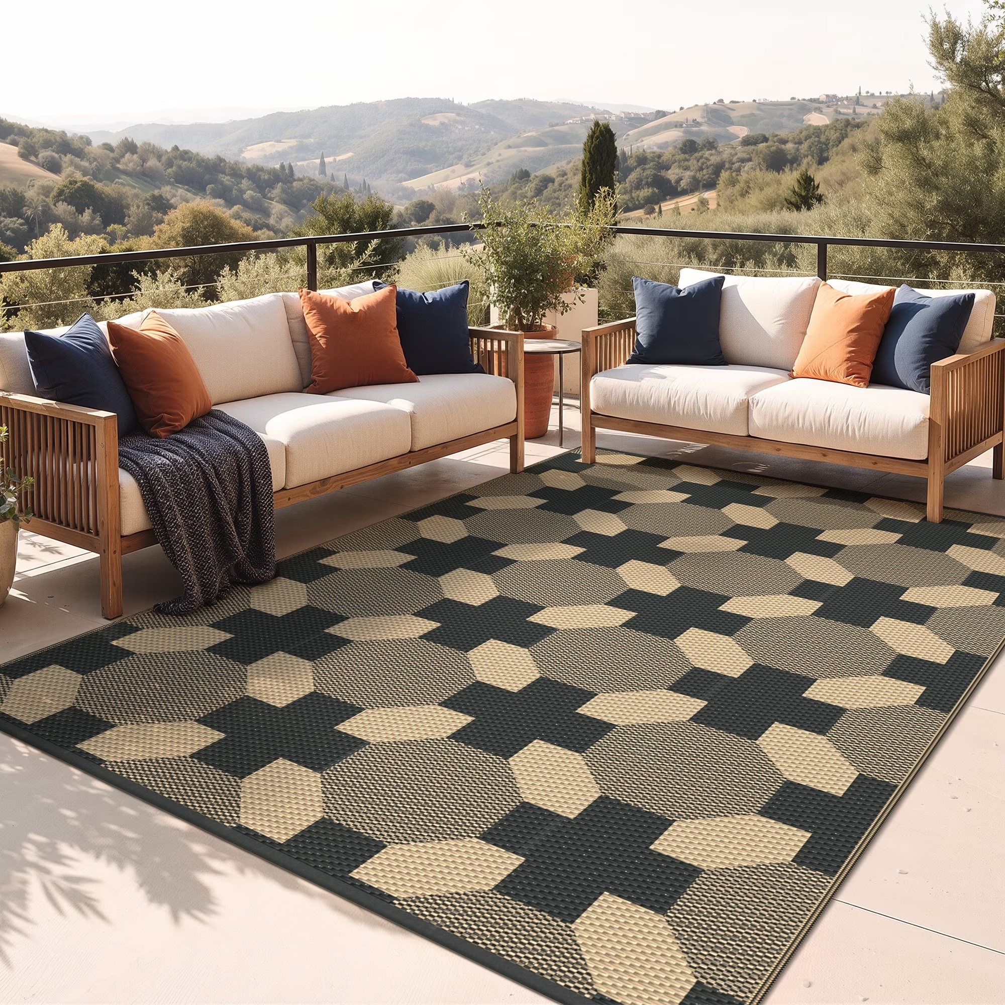Kueth 6x9 Outdoor Plastic Rug for $19.99
