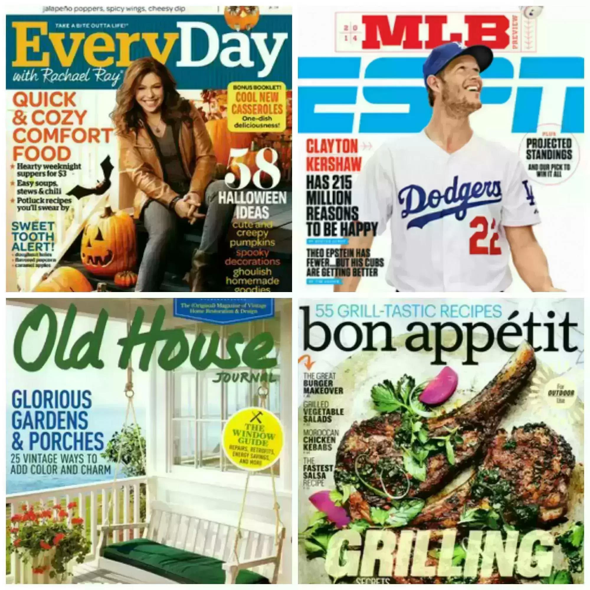 4 Magazine Subscriptions for $16
