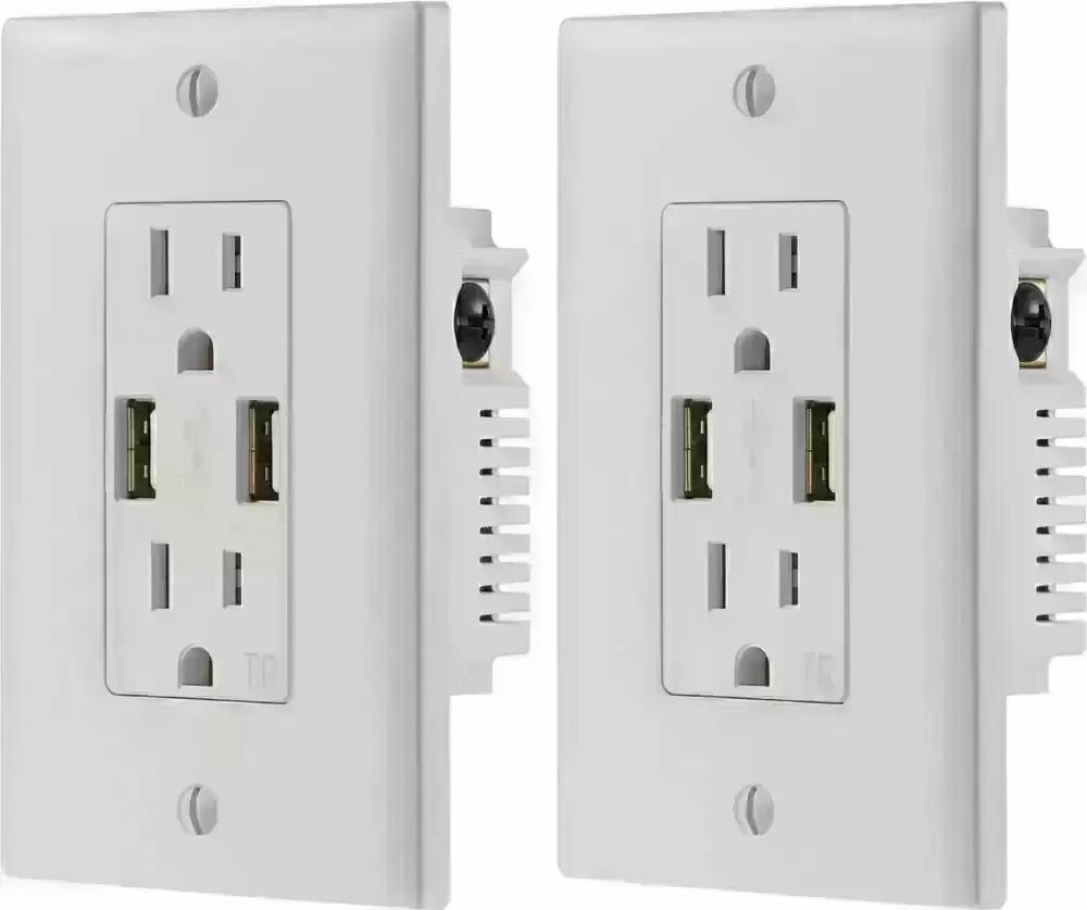 2x Dynex USB Combo Wall Outlet for $14.99