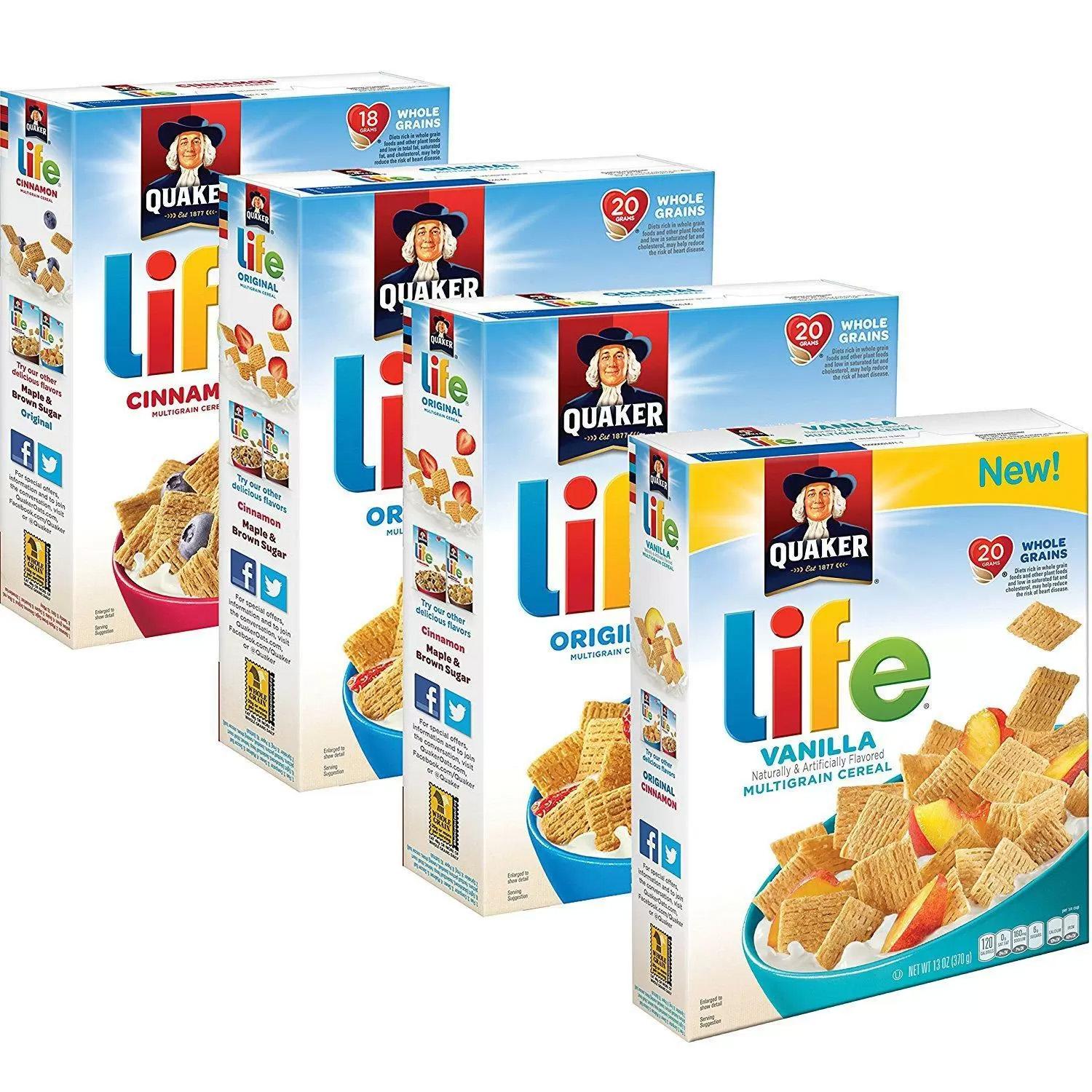 4x Quaker Life Breakfast Cereal Boxes for $7.49 Shipped
