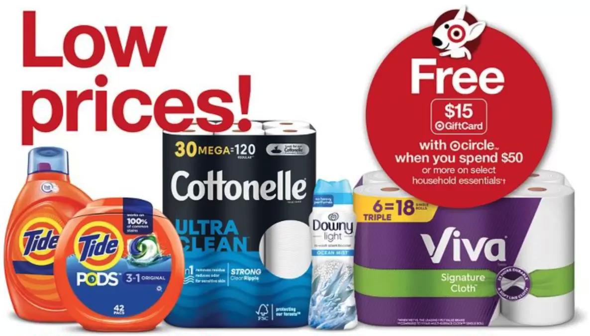 Free $15 Target Gift Card with $50 Household Item Purchase