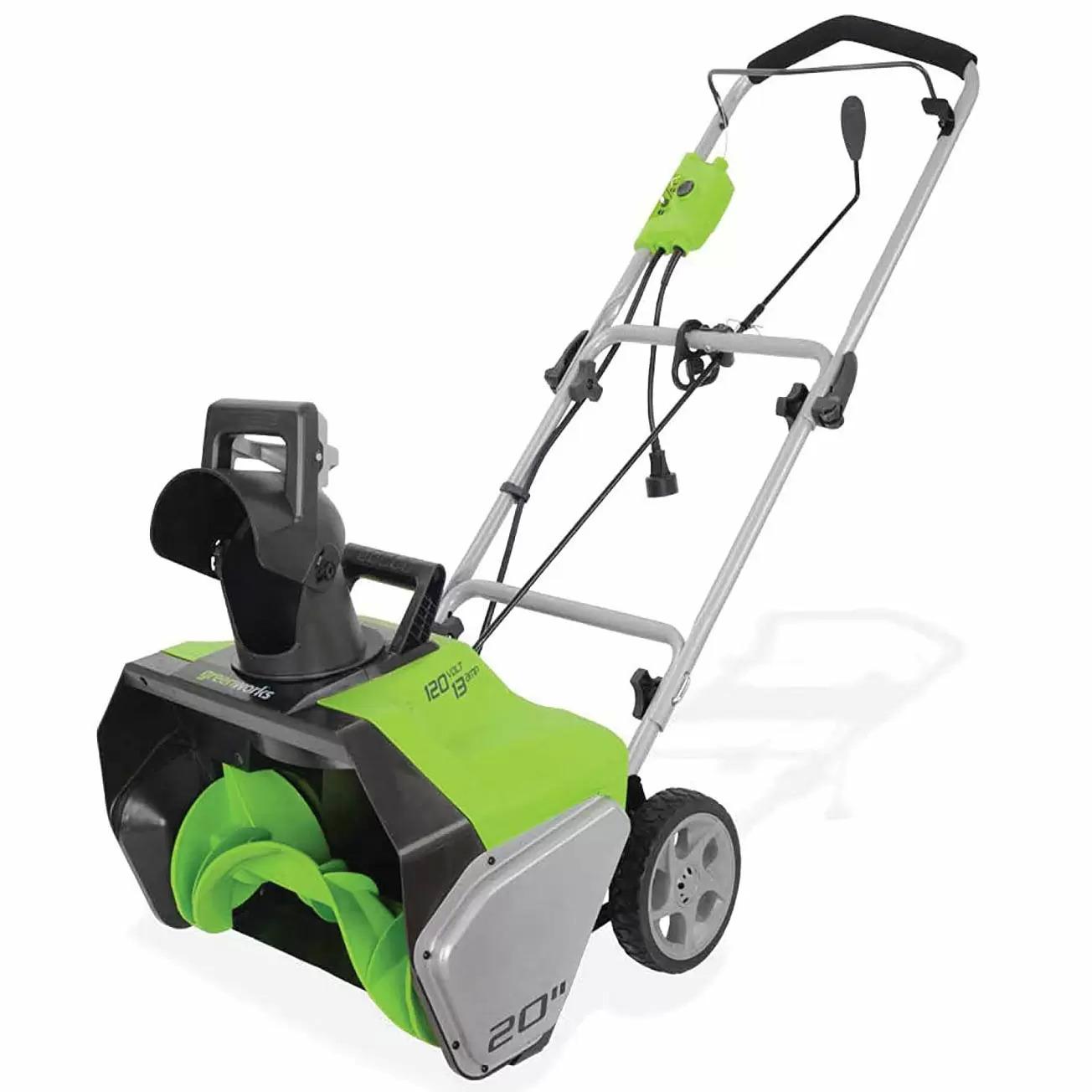 Greenworks 20in 13A Corded Snow Thrower for $100 Shipped