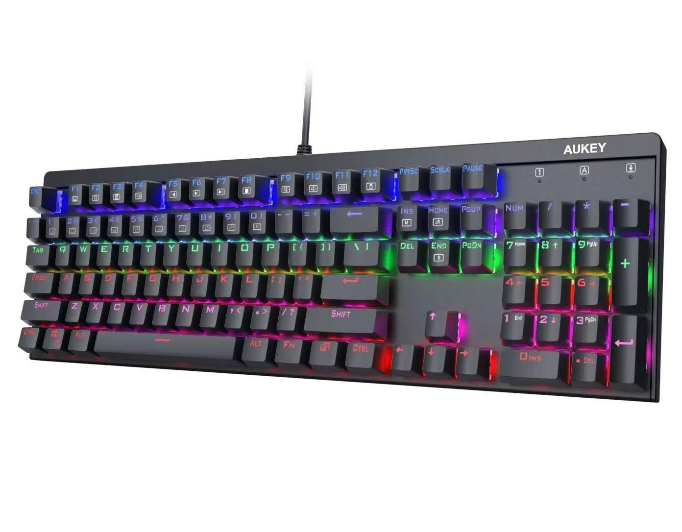 Aukey KM-G6 LED 104-Key Mechanical Keyboard for $31.99 Shipped