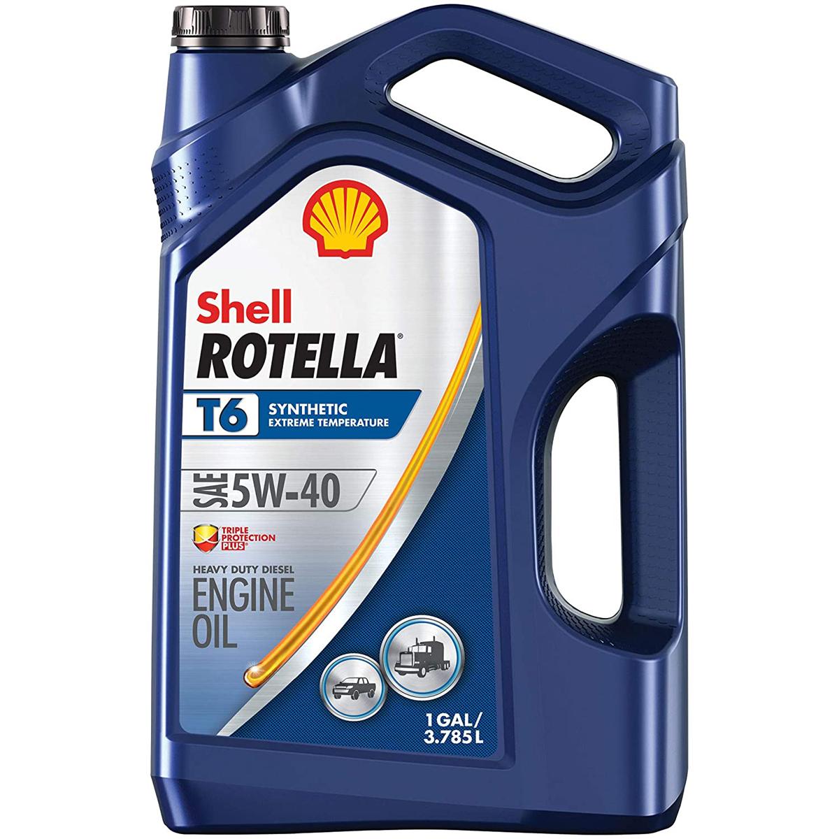 1 Gallon Shell Rotella T6 5W-40 Full Synthetic Engine Oil for $13.88 Shipped