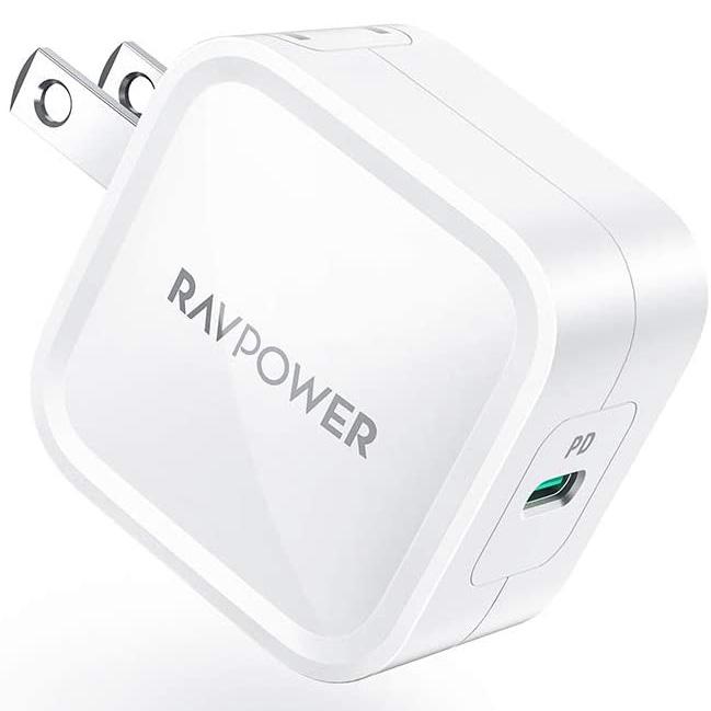 RAVPower USB-C 30w Wall Charger and Lightning Cable for $12.99