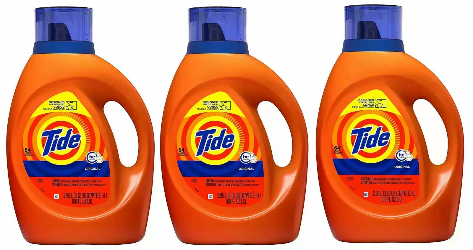 3x Tide HE 100oz Liquid Laundry Detergent for $25.91 Shipped