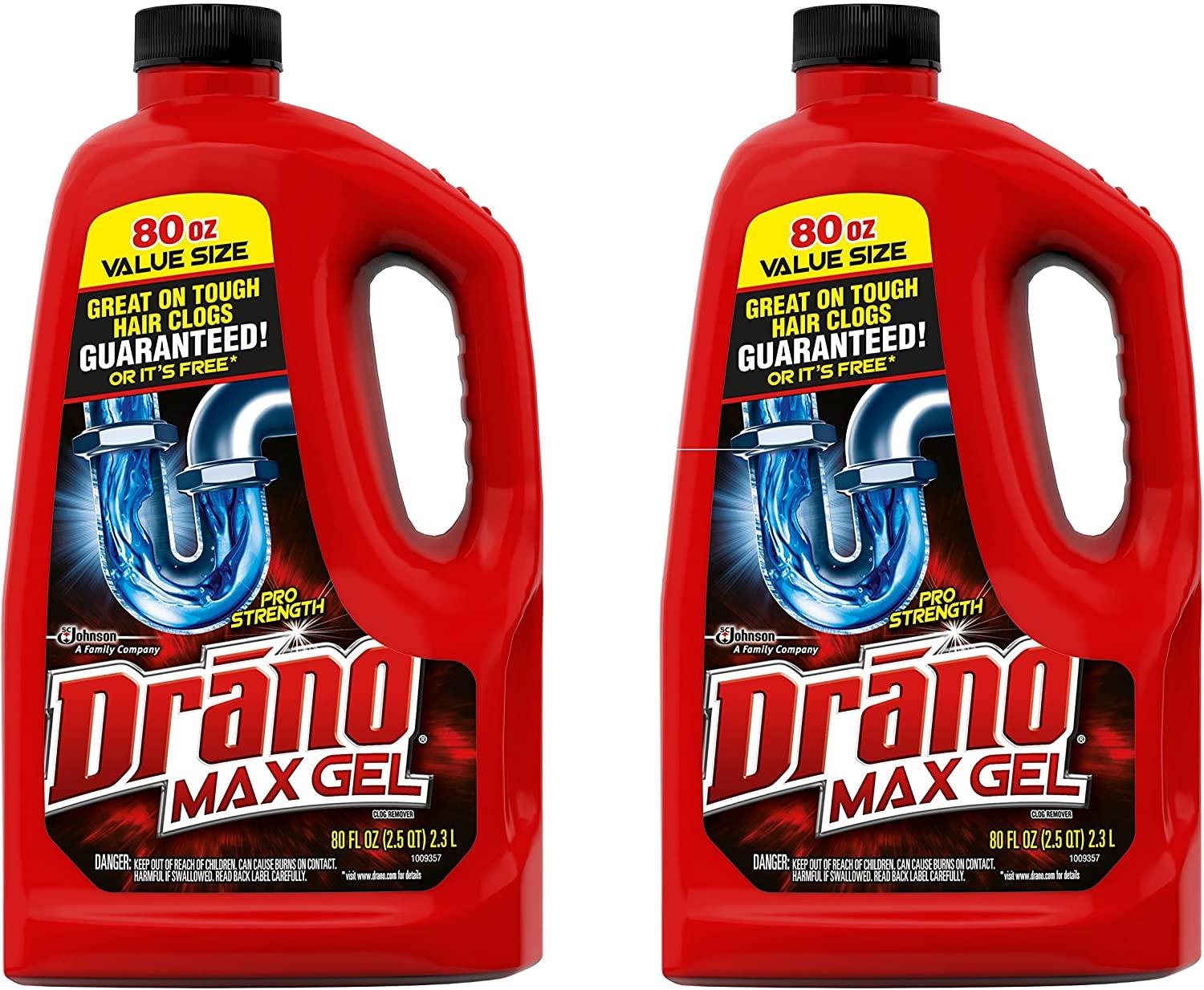2-Count 80oz Drano Max Gel Clog Remover for $9.48 Shipped