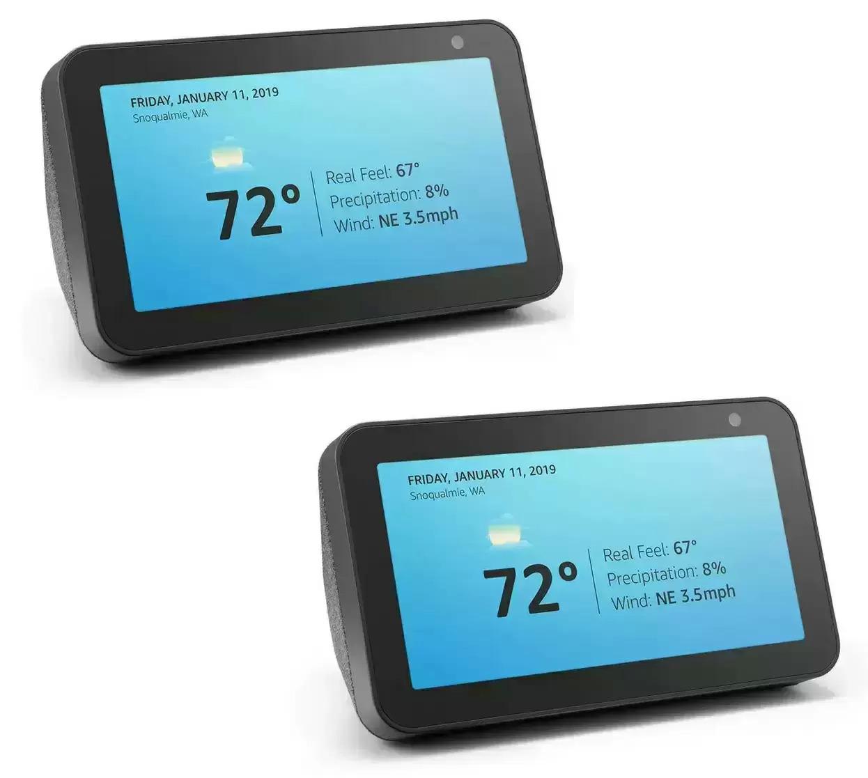 2 Amazon Echo Show 5 Smart Display for $89.98 Shipped