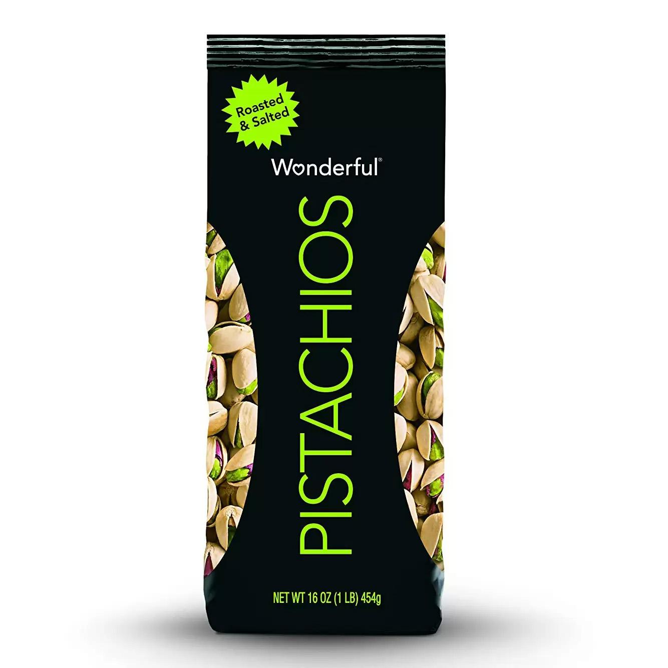 Wonderful Pistachios 16oz Roasted Salted for $4.99 Shipped