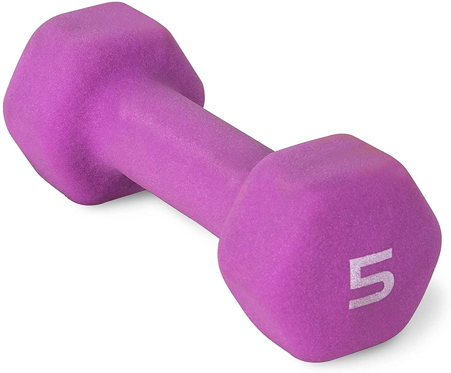 5lb CAP Barbell Black Neoprene Dumbbell for $5.50