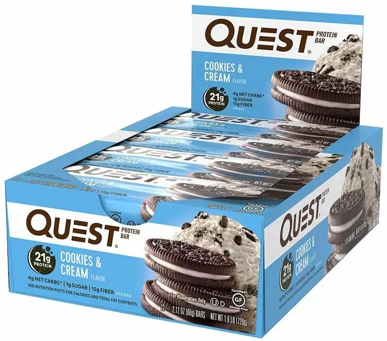12 Quest Nutrition Cookies and Cream Protein Bars $14.91 Shipped
