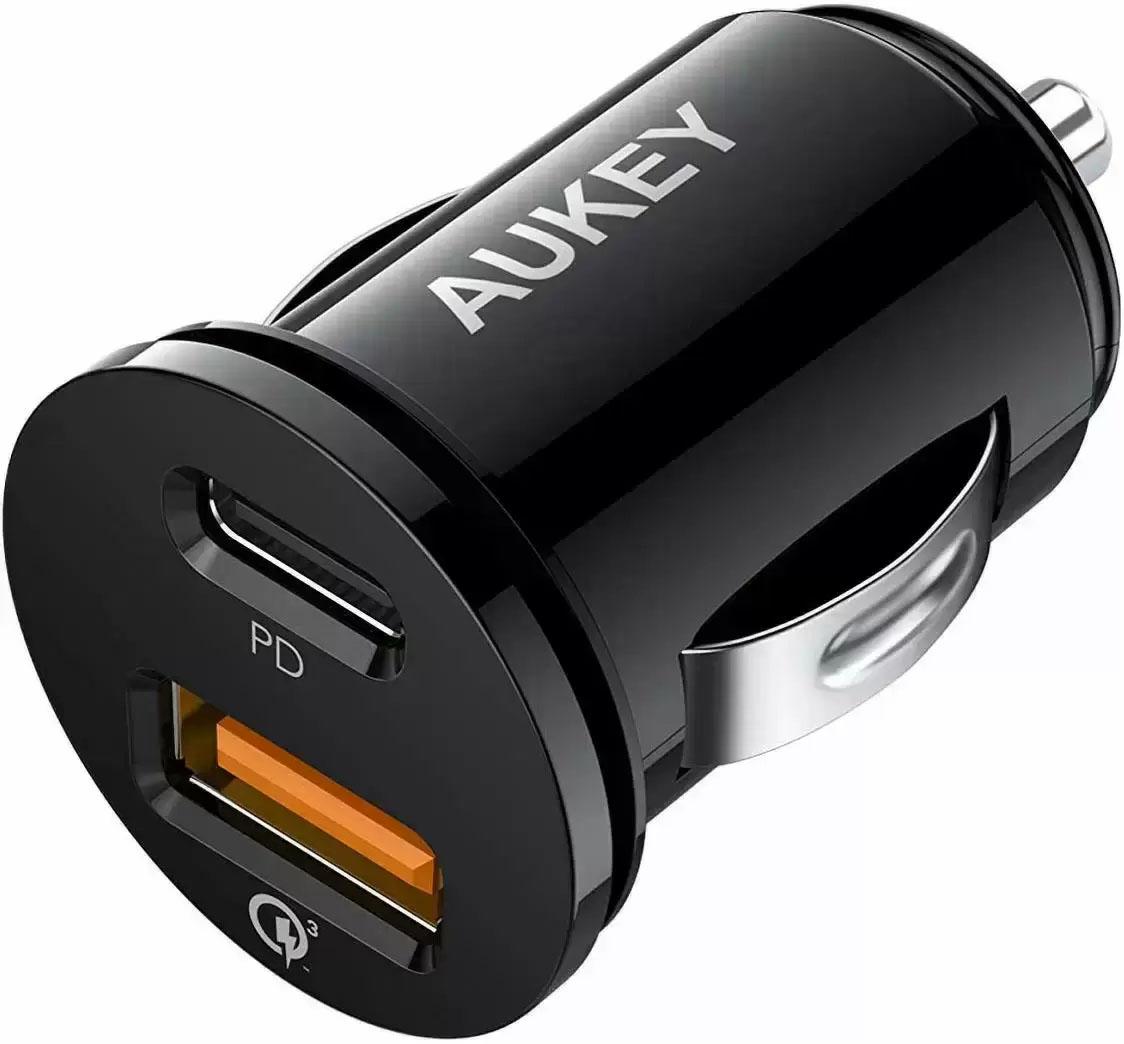 Aukey USB-C and USB Car Charger with Power Delivery for $8.81