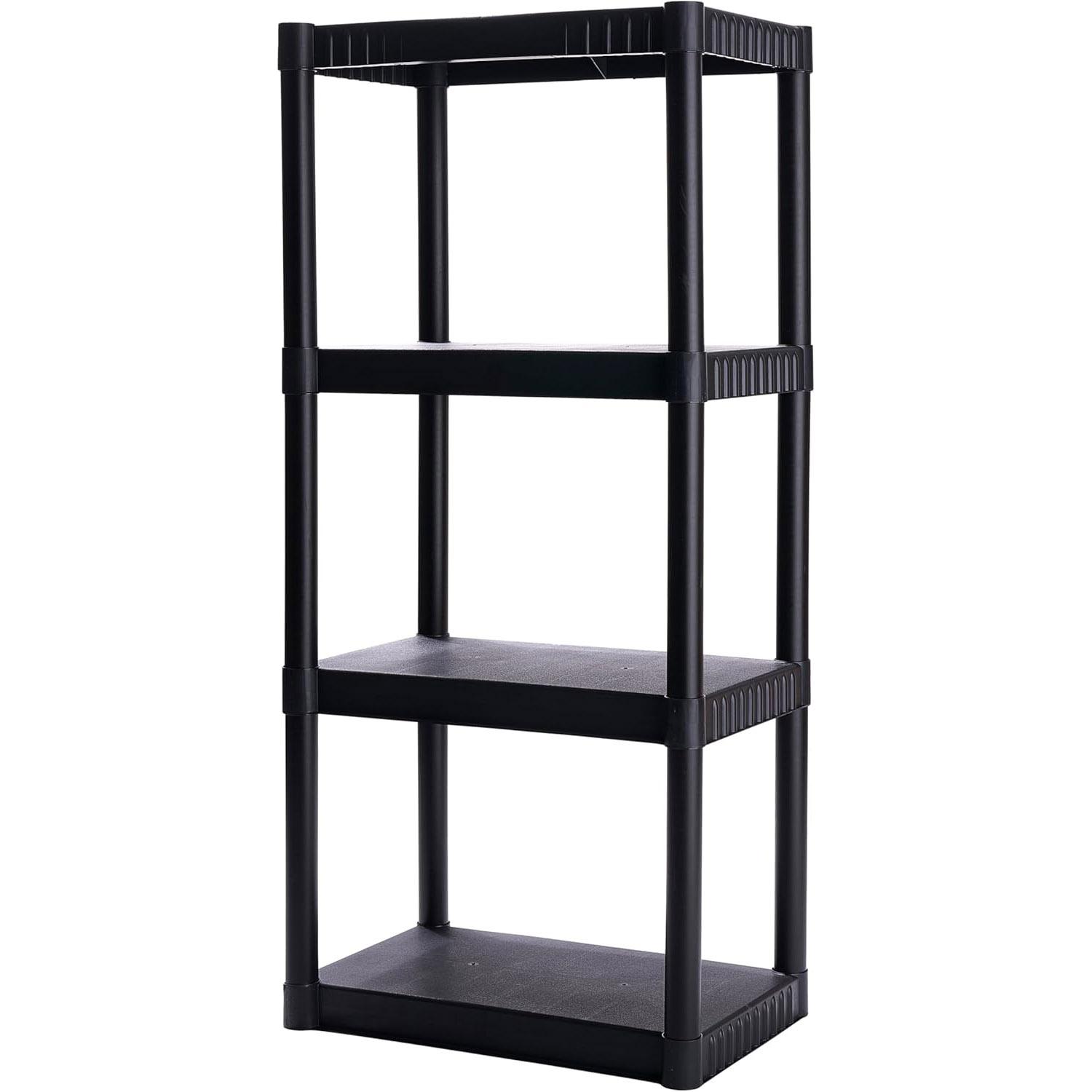 Plano 4-Shelf 48in H Plastic Shelving Unit for $16.88