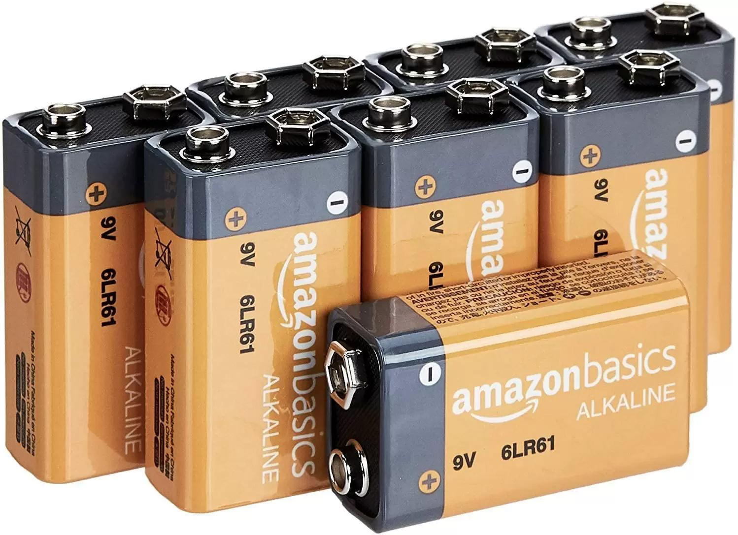 8 AmazonBasics 9 Volt Everyday Alkaline Batteries for $6.23 Shipped