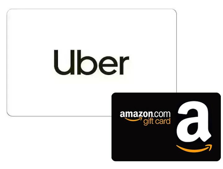 Free $10 Amazon Gift Card with $100 Uber Gift Card Purchase