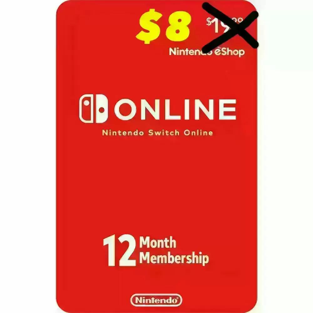 Nintendo Switch 12-Month Online Membership for $7.95