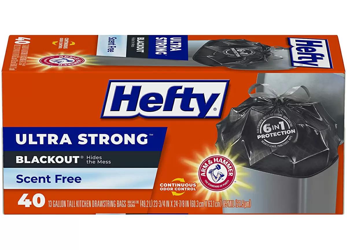 40 Hefty Ultra Strong Tall Kitchen Trash Bags for $4.91 Shipped