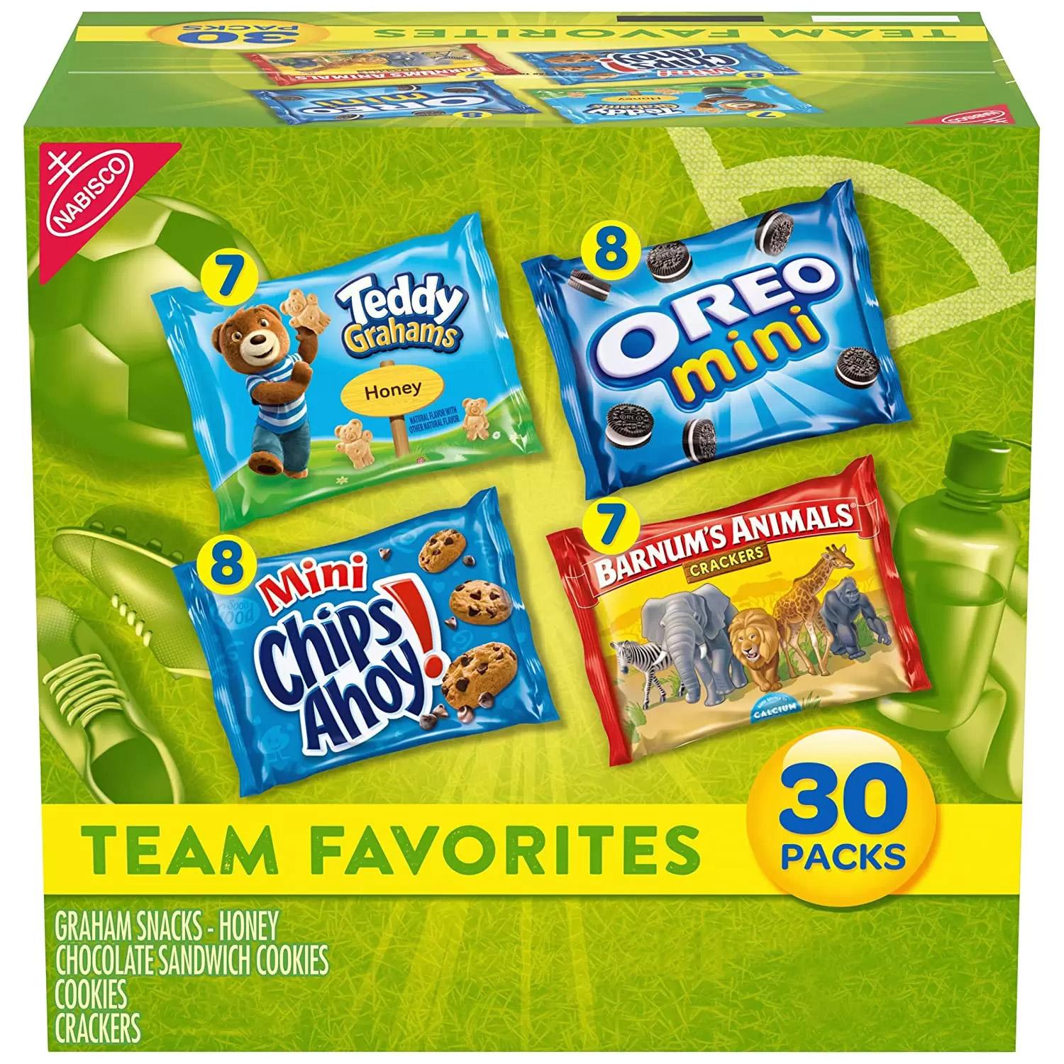 30 Nabisco Team Favorites Cookies and Crackers Variety Pack for $6 Shipped