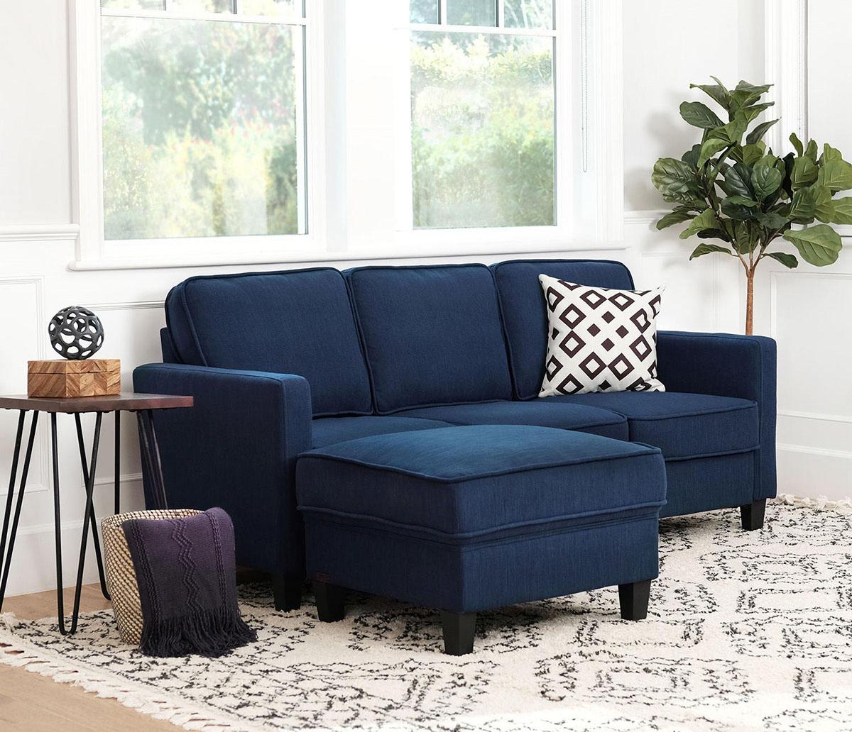 Princeton Fabric Sofa and Ottoman Set for $399 Shipped