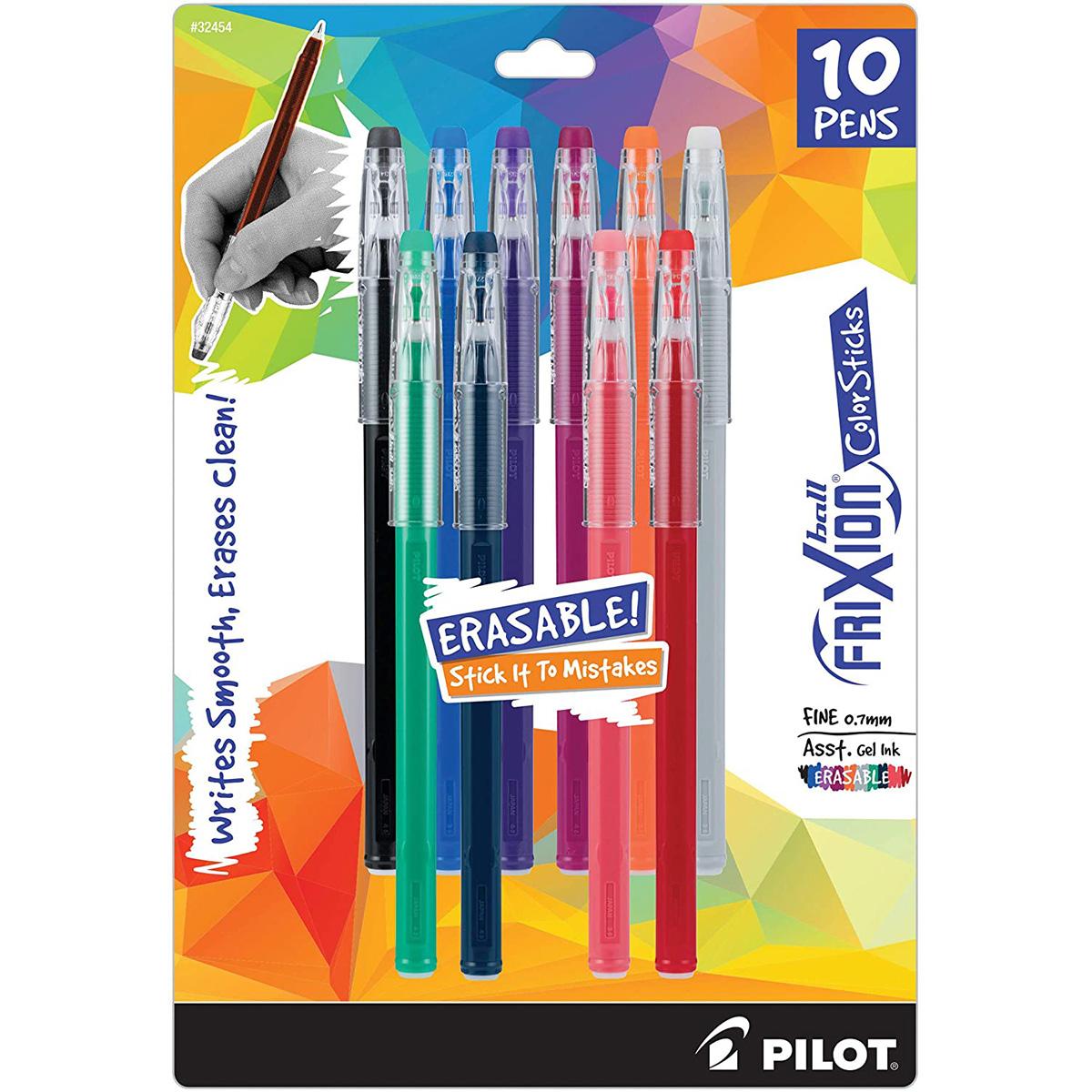 10 Pilot Frixion Gel Ink ColorSticks Pens for $5