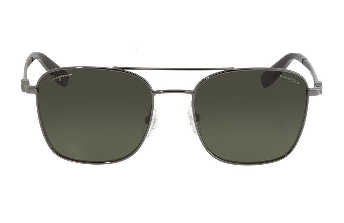 Salvatore Ferragamo Mens Polarized Squared Aviator Sunglasses for $62 Shipped