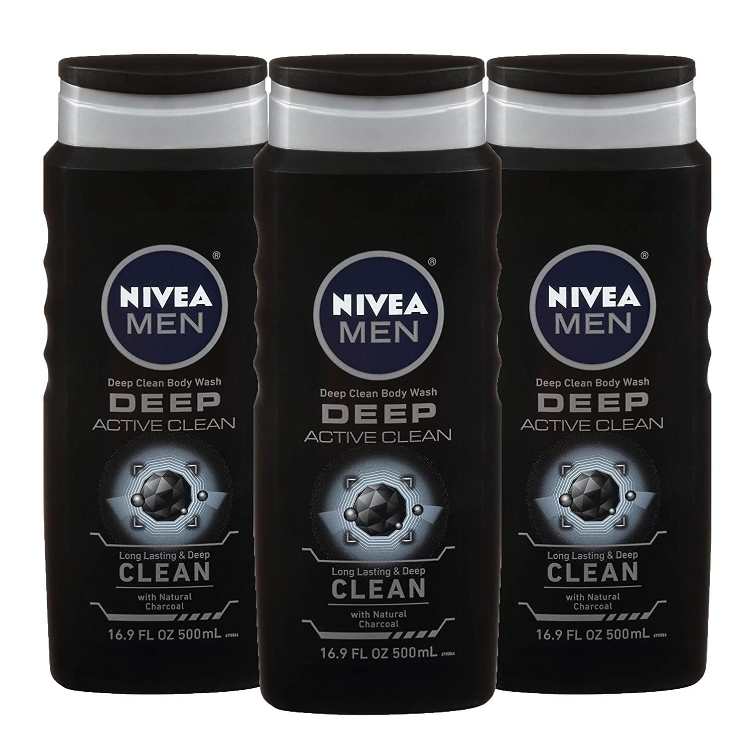 3 Nivea Men Deep Active Clean Body Wash for $7.13 Shipped