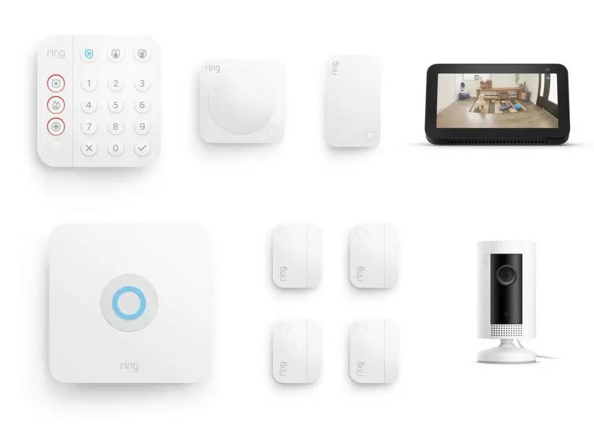 8-Piece Ring Alarm Security Kit with Ring Indoor Cam + Echo Show for $224.99 Shipped