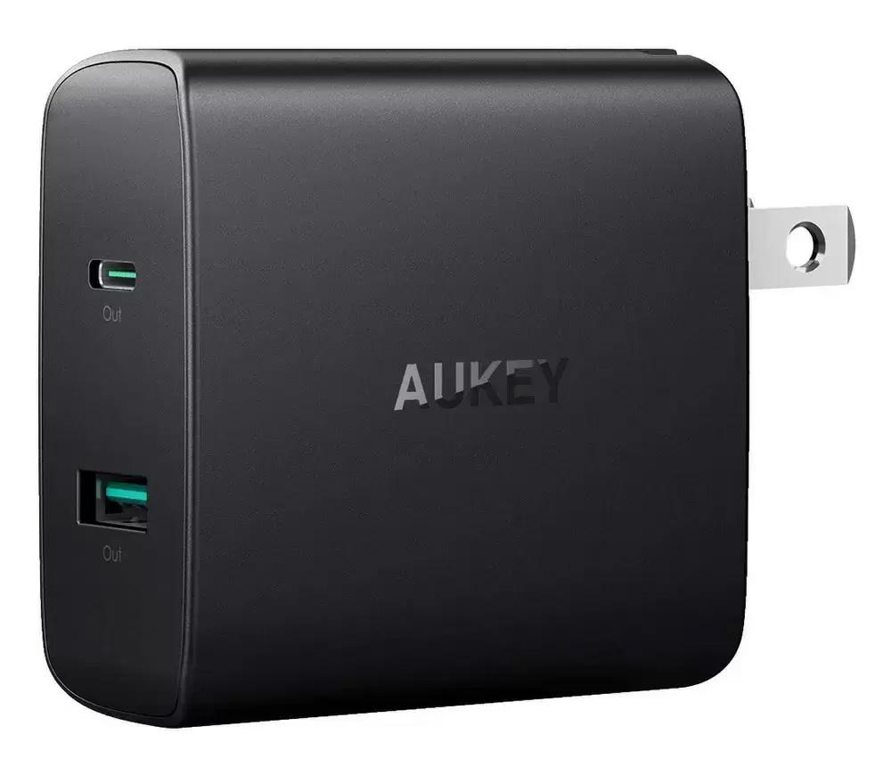 Aukey 56W Dual Port USB-C USB-A Fast Charger for $14.70 Shipped