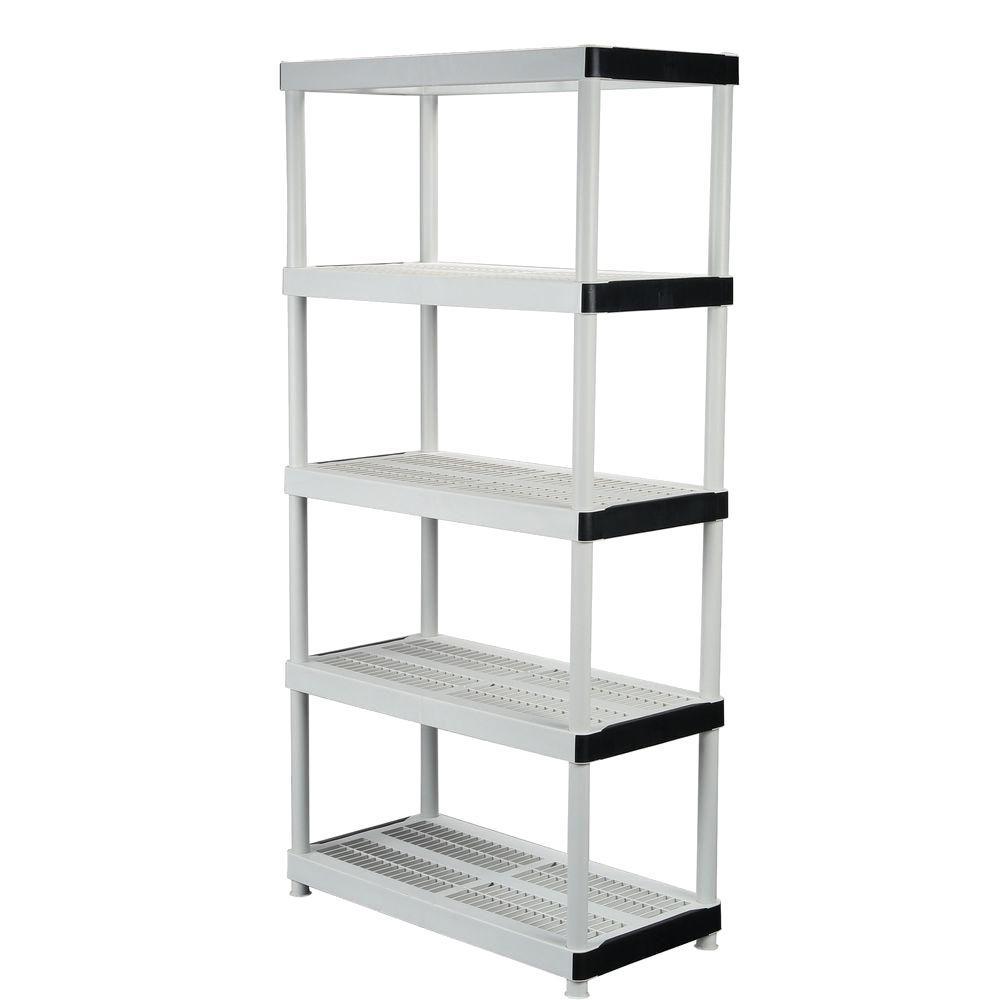 HDX 5-Tier Plastic Garage Storage Shelving Unit for $29.98