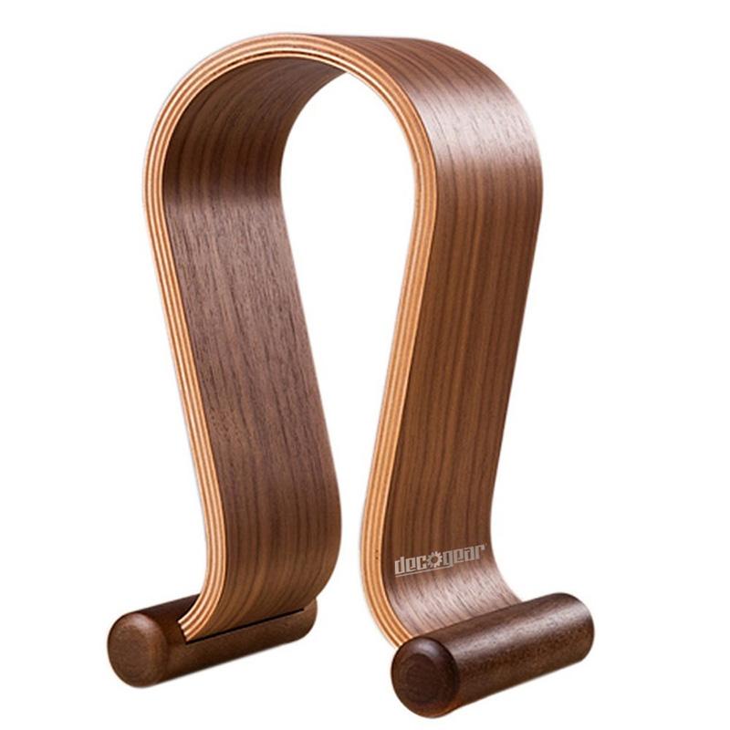 Deco Gear Wood Headphone Display Stand Secure Tabletop Holder for $17.49 Shipped