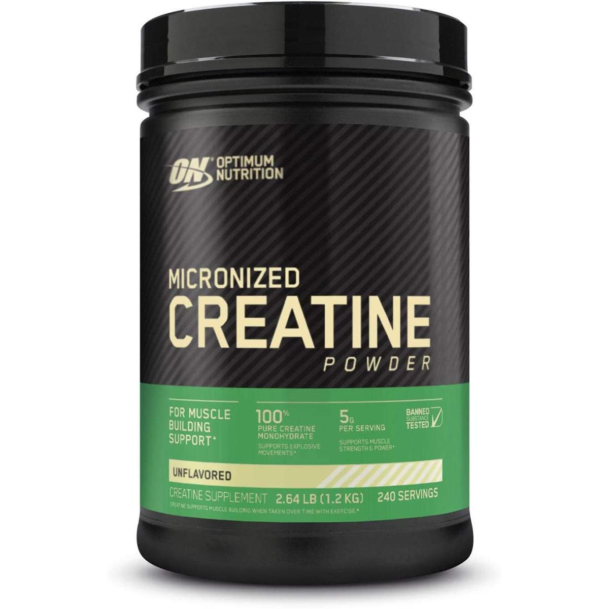 240 Optimum Nutrition Micronized Monohydrate Creatine Powder for $14.83 Shipped