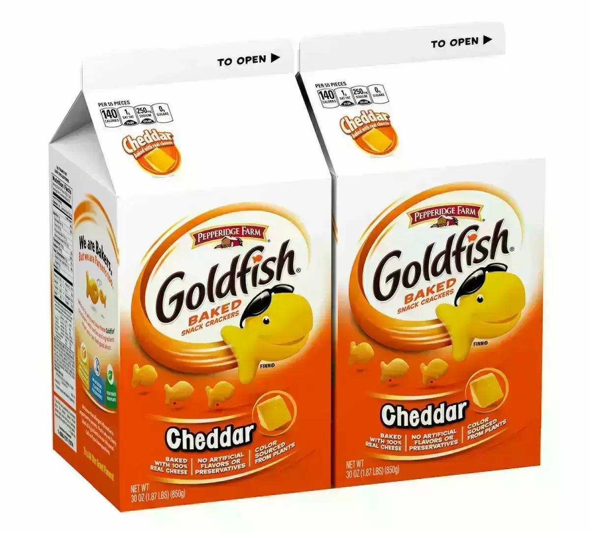 2 Pepperidge Farm Goldfish Cheddar Crackers for $8.88 Shipped