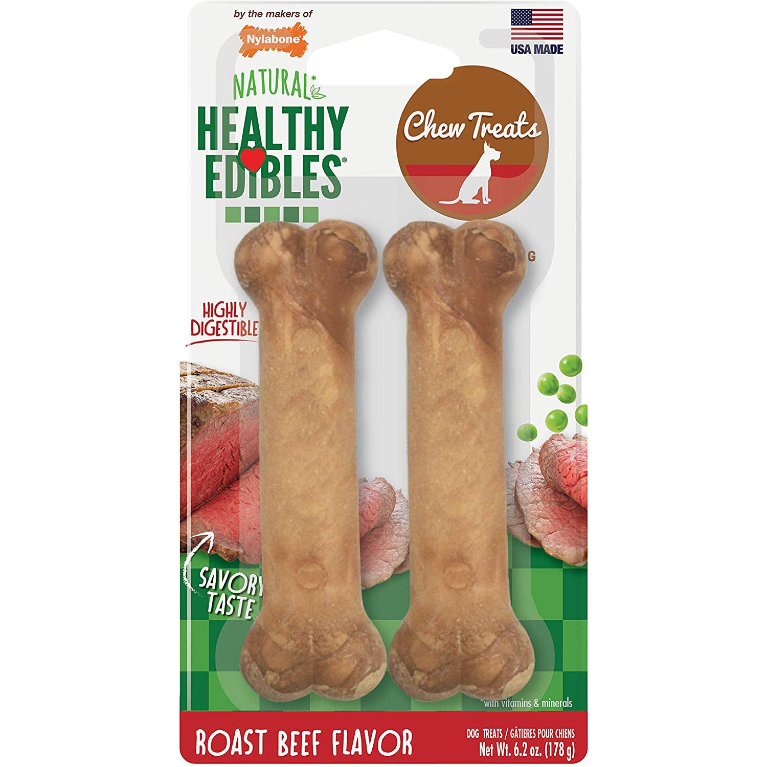 2x Nylabone Healthy Edibles Flavored Dog Treat Bones for $2.26 Shipped