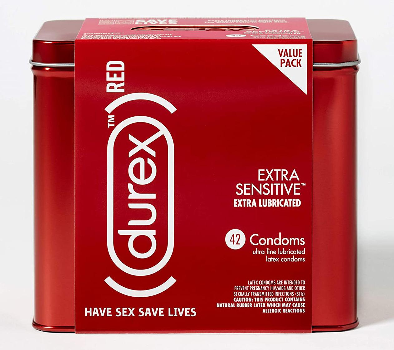 42 Durex RED Extra Sensitive Latex Condoms for $10.07 Shipped