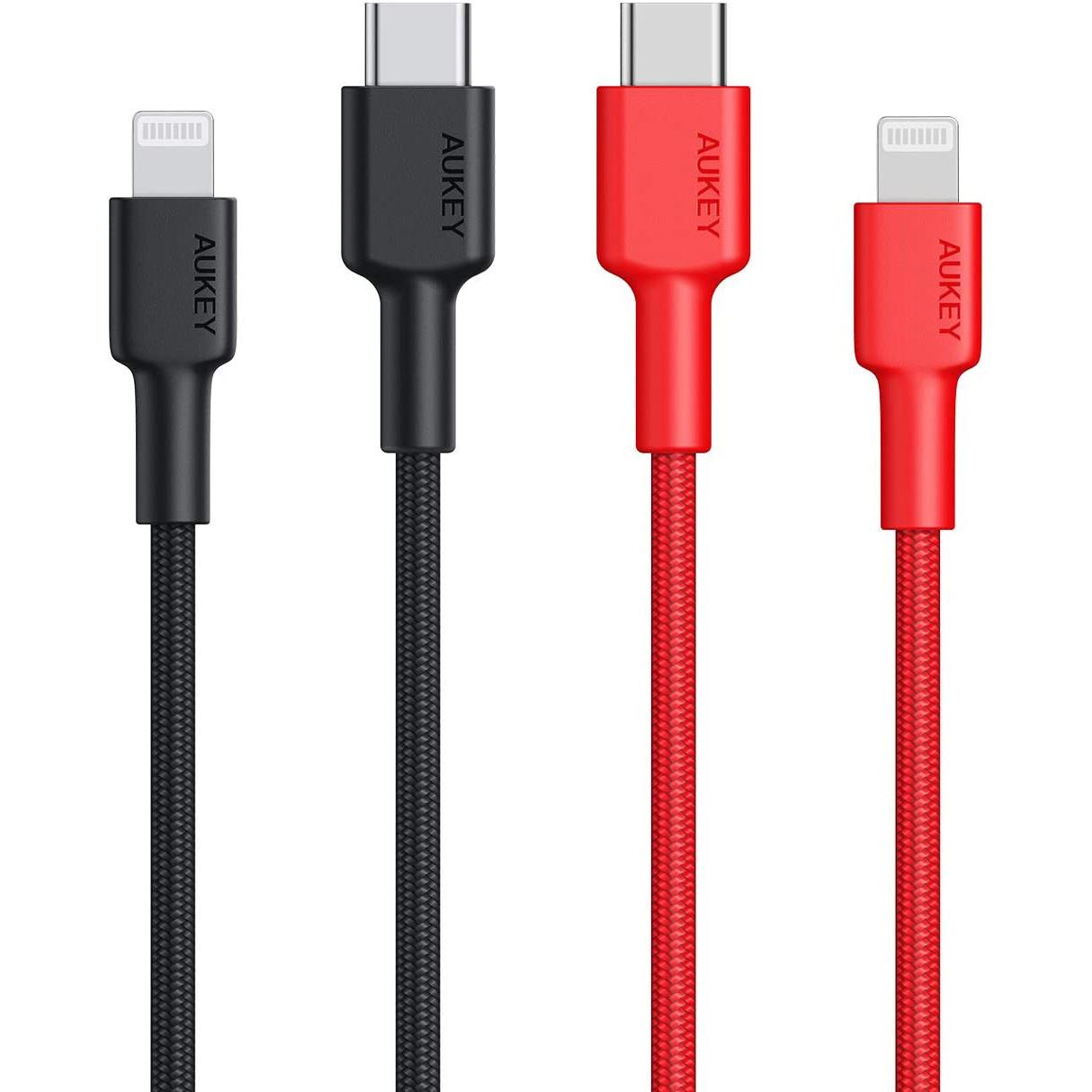 2 Aukey USB-C to Lightning Cable for $11.49