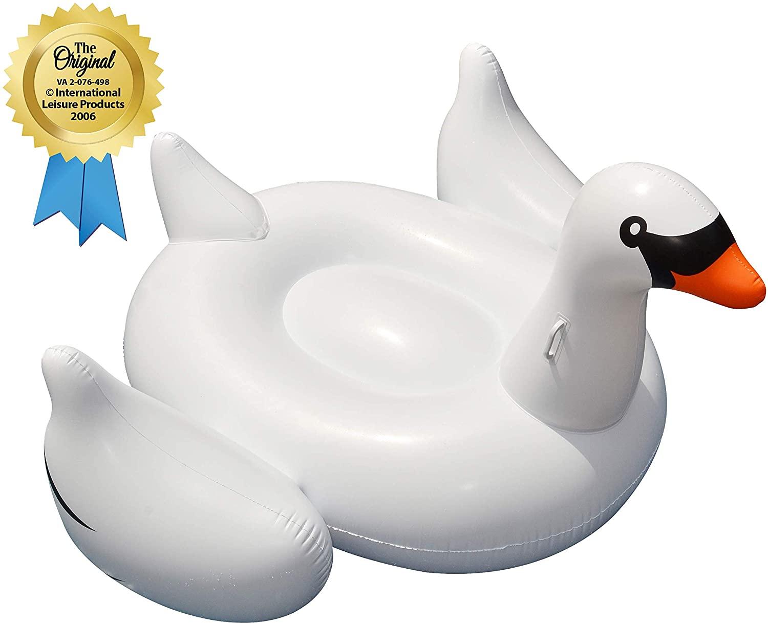Swimline Giant Inflatable Swan Pool Float for $24.99