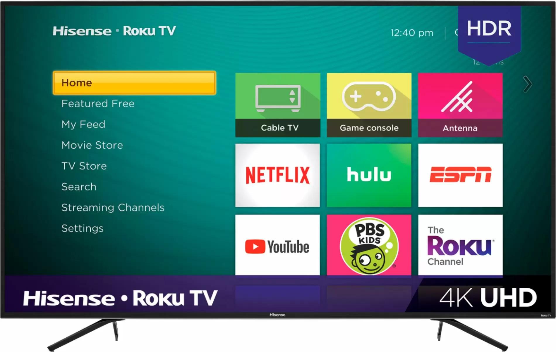 58in Hisense 58R6E3 4K UHD HDR Roku Smart LED TV for $278 Shipped