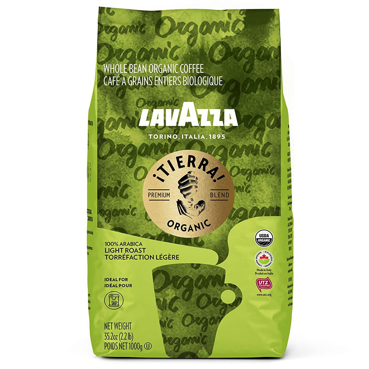 35.2oz Lavazza Organic Tierra Whole Bean Coffee for $12.41 Shipped