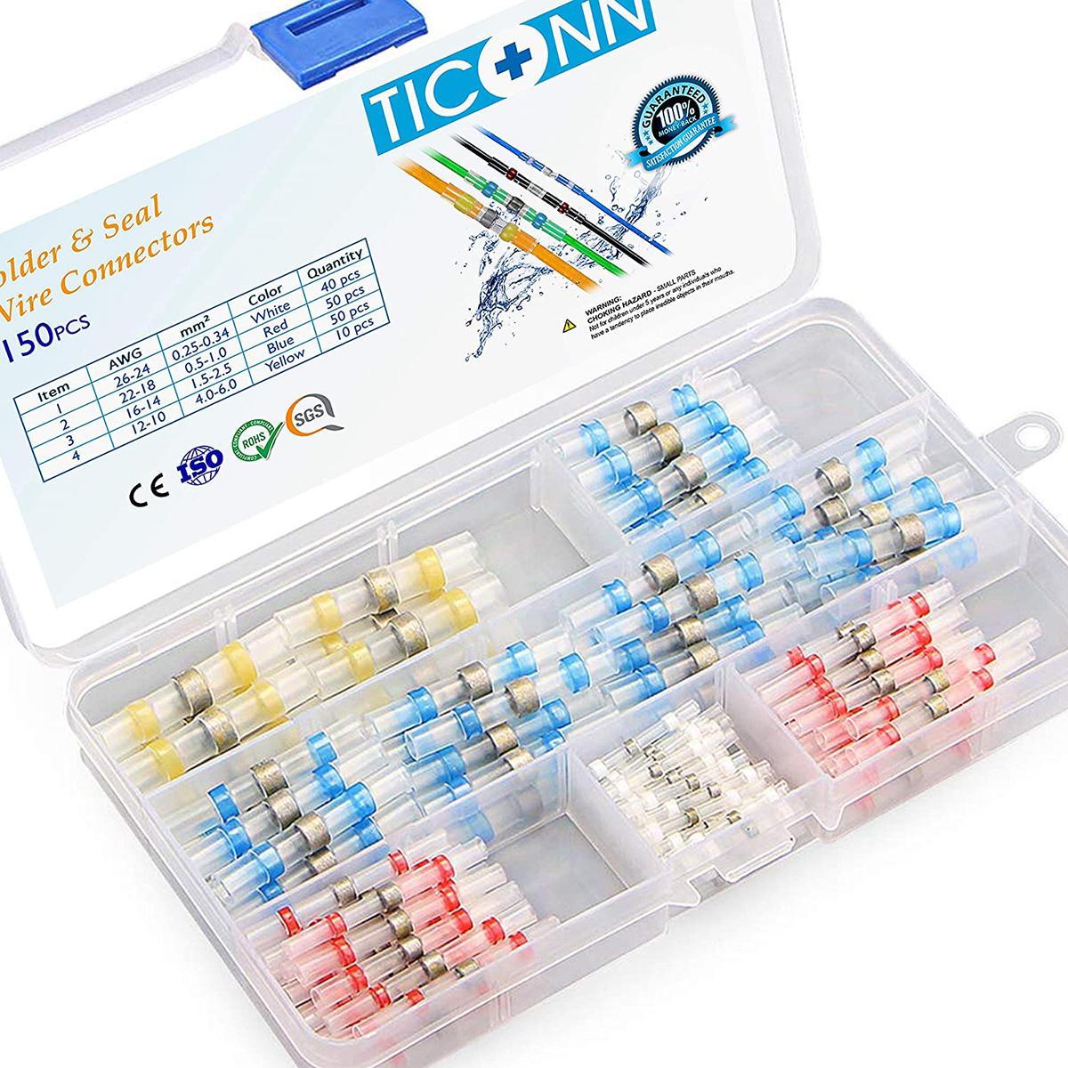 150-Piece Ticonn Solder Seal Wire Connectors for $6.37 Shipped