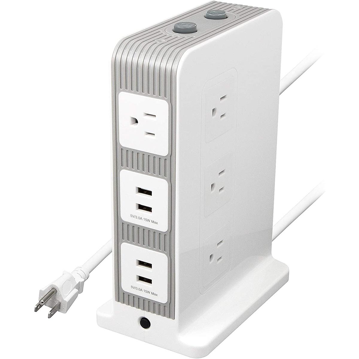 Rosewill 10-Outlet and 4 USB Port 1000 Joules Tower Surge Protector for $24.99