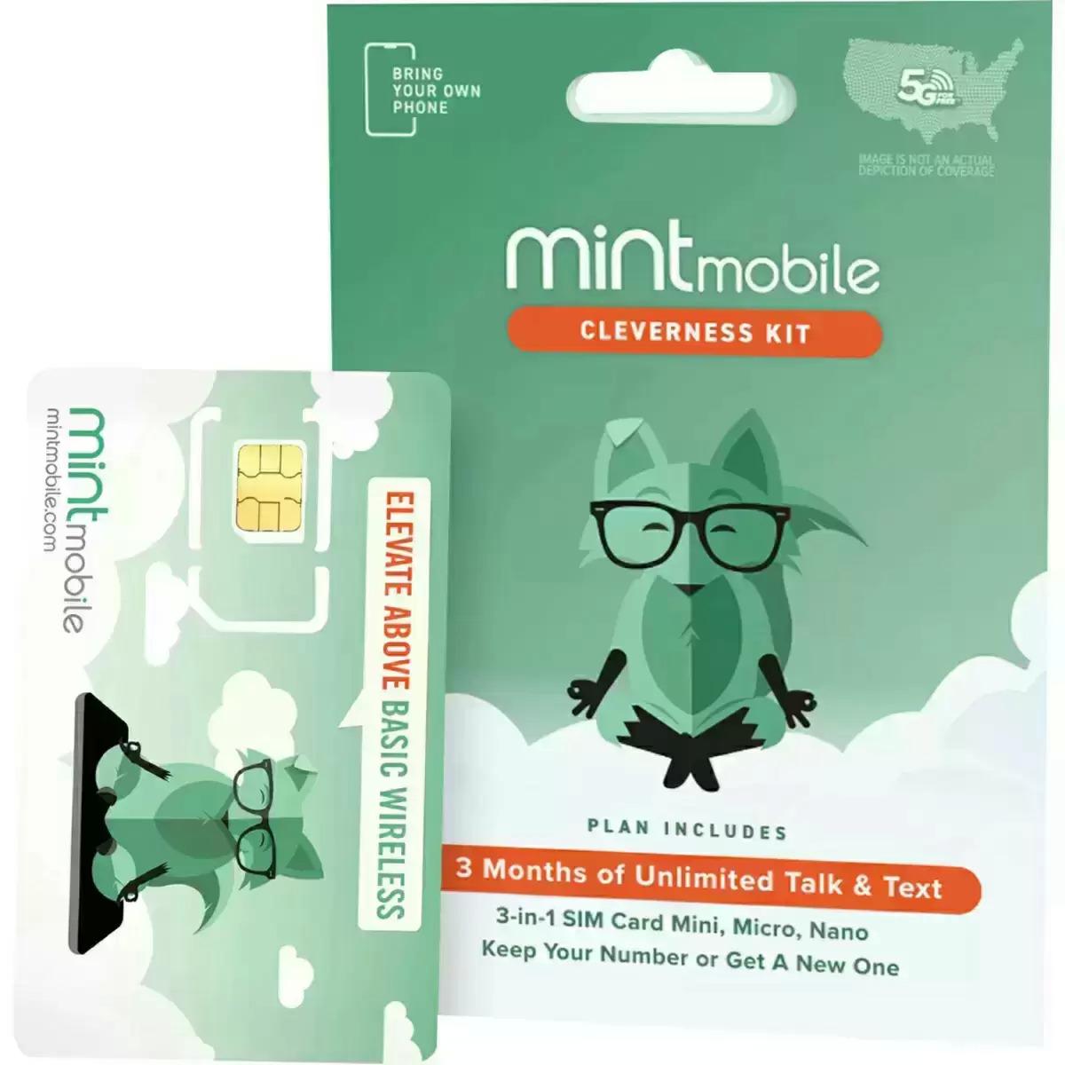 Mint Mobile 6-Month Prepaid SIM Card Kit for $45 Shipped