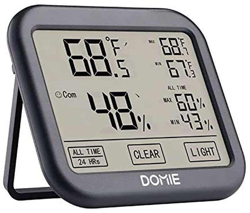 Domie Digital Indoor Temperature and Humidity Touchscreen Monitor for $8.99