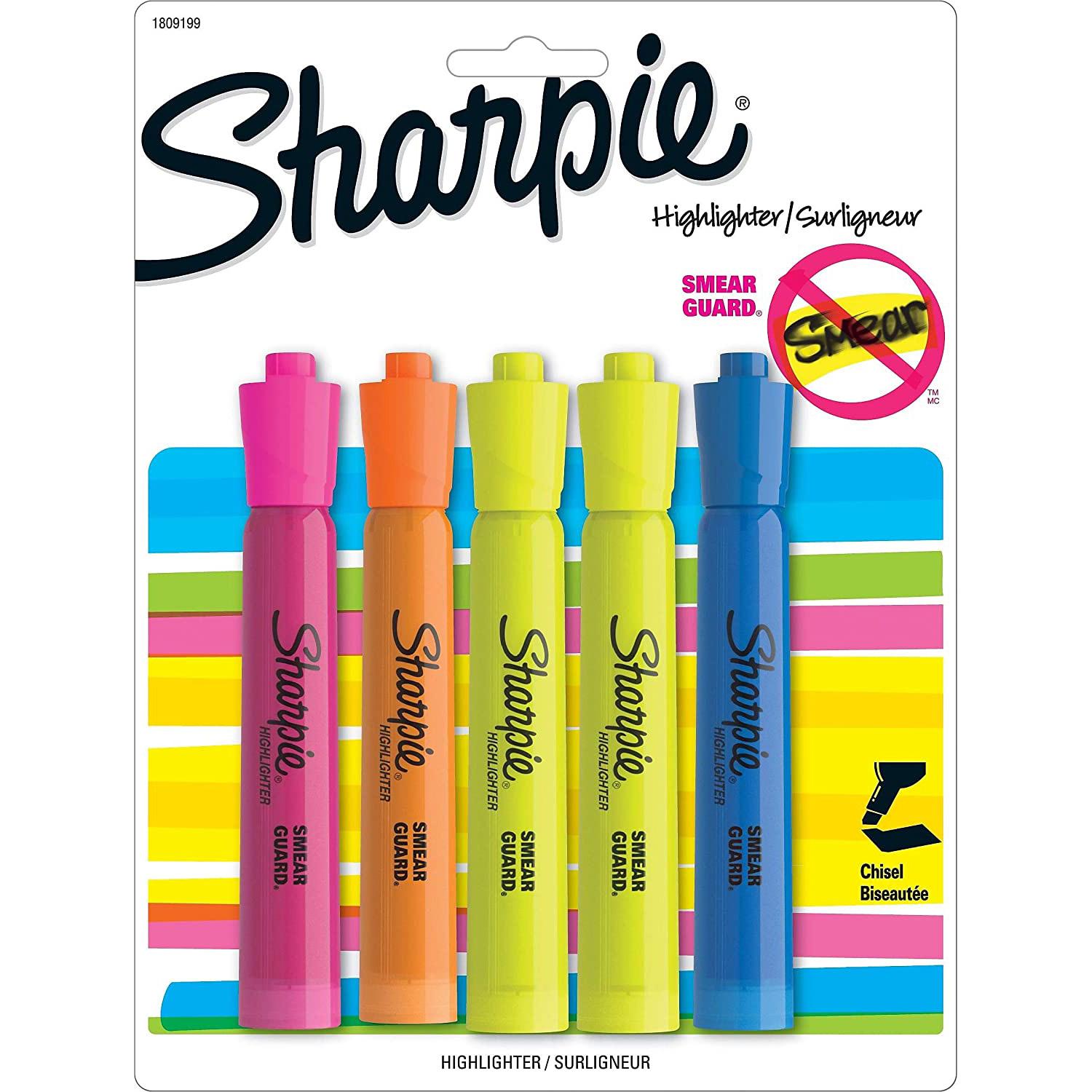 5 Sharpie Accent Tank Style Highlighters for $2.49 Shipped