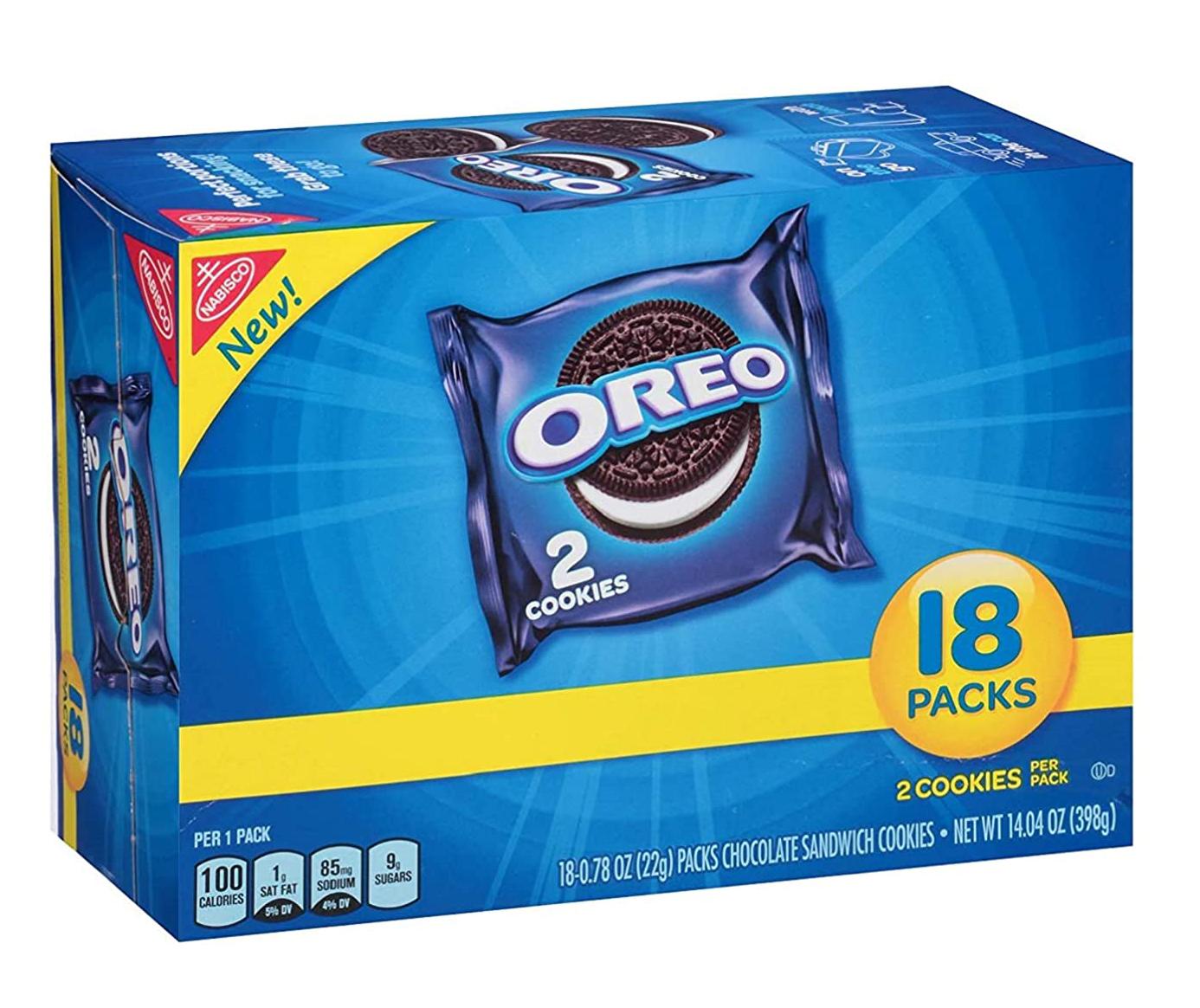 72 Oreo Chocolate Sandwich Cookie Snack Packs for $10.29