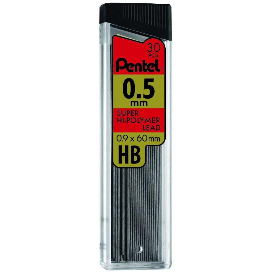 90 Pentel 0.5 mm Super Hi-Polymer Lead Refills for $2