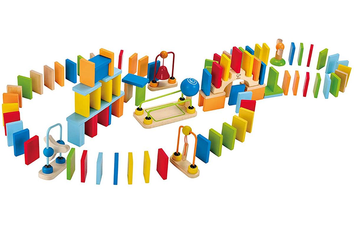 107-Piece Hape Dynamo Kids\' Wooden Domino Set for $21.91