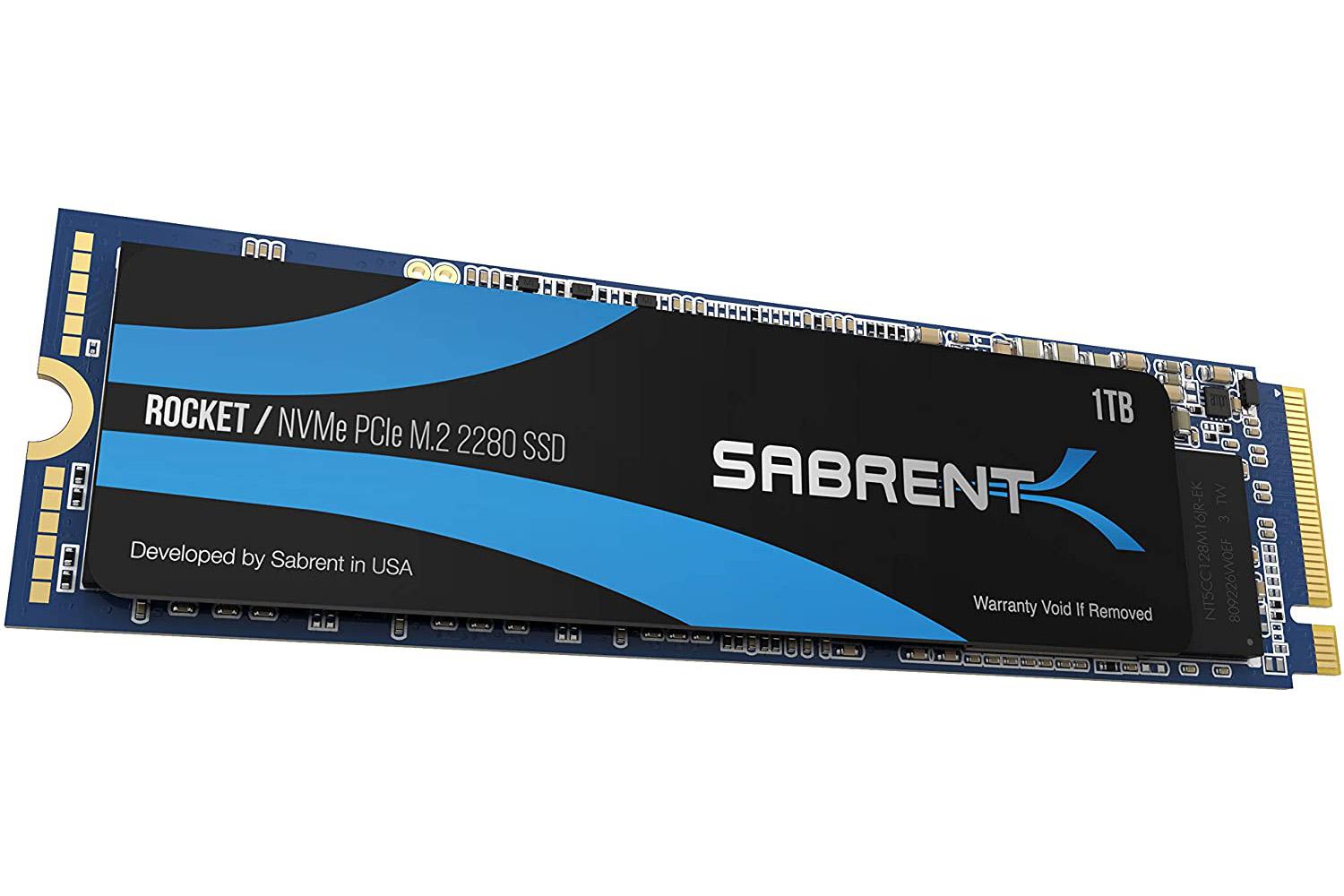 1TB Sabrent Rocket NVMe Gen3 PCIe M2 PCIe SSD for $128.98 Shipped